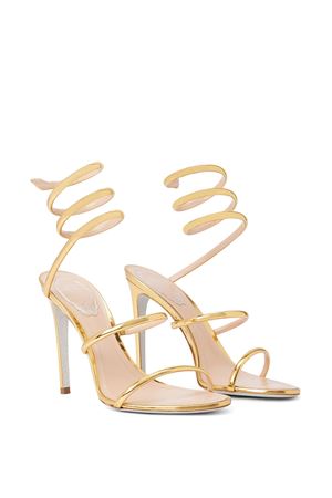 Cleo Metallic Gold leather Sandal RENE CAOVILLA | C123511050001L018DARKGOLD